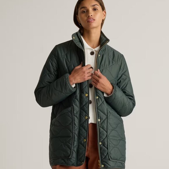 Featherless Quilted Long Puffer Jacket - Picture 2 of 6